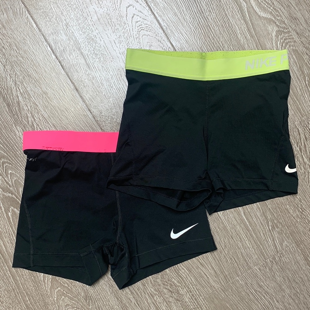 2 Nike pro dri fit running shorts